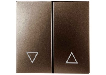 Лицевая панель ЭРА выключателя двухклавишного бронза 12-6203-13 Б0047857