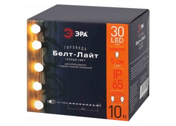 Уличная светодиодная гирлянда ЭРА Белт Лайт 220V теплый свет ERABL-WS10 Б0047954