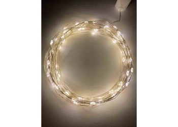 Светодиодная гирлянда ЭРА нить 220V теплый свет ENIN -10NW Б0047964