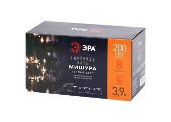 Светодиодная гирлянда ЭРА мишура 220V теплый белый ENIN - GW Б0047970