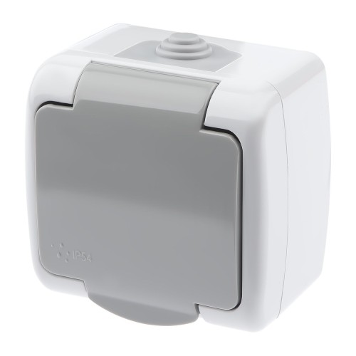 Розетка ЭРА Intro Atlantic Schuko 2P+E 16A 250V с крышкой 5-201-03 Б0050945, купить в Минске по самой низкой цене