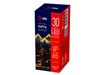 Уличная светодиодная гирлянда ЭРА нить 220V мерцающий теплый белый свет ERAPS-NP3 Б0051887