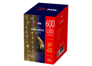 Уличная светодиодная гирлянда ЭРА занавес 220V мерцающий теплый белый свет ERAPS-SK1 Б0051892