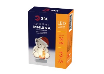 Светодиодная новогодняя фигура ЭРА EGNDS-07 Мишка 1 LED Б0051931