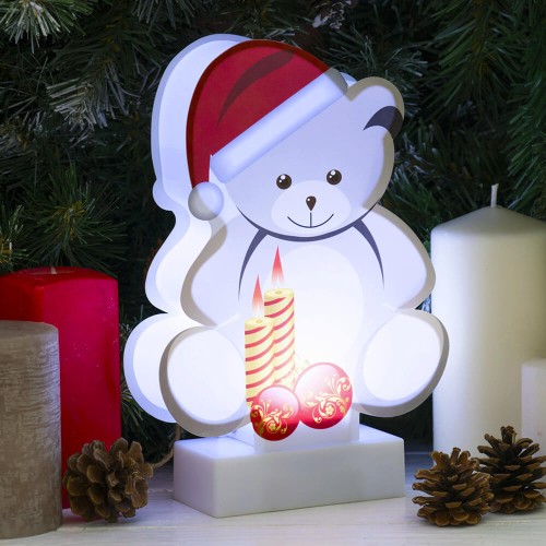 Светодиодная новогодняя фигура ЭРА EGNDS-07 Мишка 1 LED Б0051931, купить в Минске по самой низкой цене