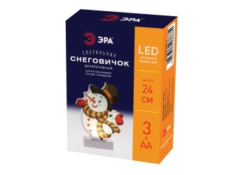 Светодиодная новогодняя фигура ЭРА EGNDS-08 Снеговичок 1 LED Б0051932