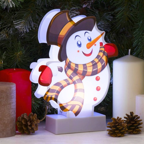 Светодиодная новогодняя фигура ЭРА EGNDS-08 Снеговичок 1 LED Б0051932, купить в Минске по самой низкой цене