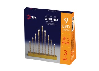 Светодиодная новогодняя фигура ЭРА ENGS-09 Свечи 9 LED Б0051935