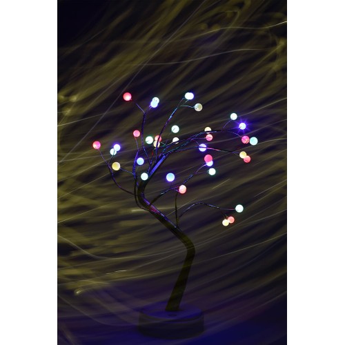 Светодиодная новогодняя фигура ЭРА ЕGNID - 36M дерево с разноцветными жемчужинами 36 LED Б0051948, купить в Минске по самой низкой цене