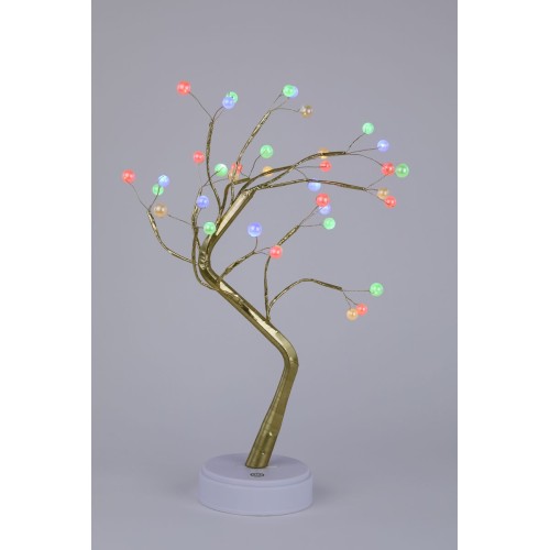 Светодиодная новогодняя фигура ЭРА ЕGNID - 36M дерево с разноцветными жемчужинами 36 LED Б0051948, купить в Минске по самой низкой цене
