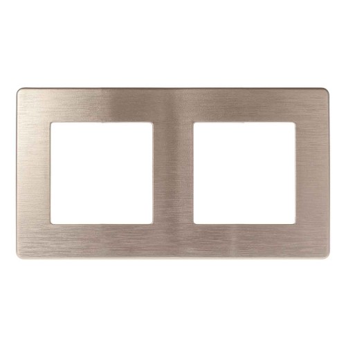 Рамка 2-постовая ЭРА 12 сатин шампань 12-5102-04 Б0052512, купить в Минске по самой низкой цене