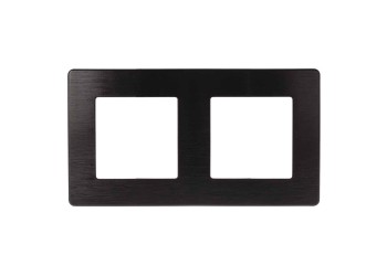 Рамка 2-постовая ЭРА 12 сатин черный 12-5102-06 Б0052514