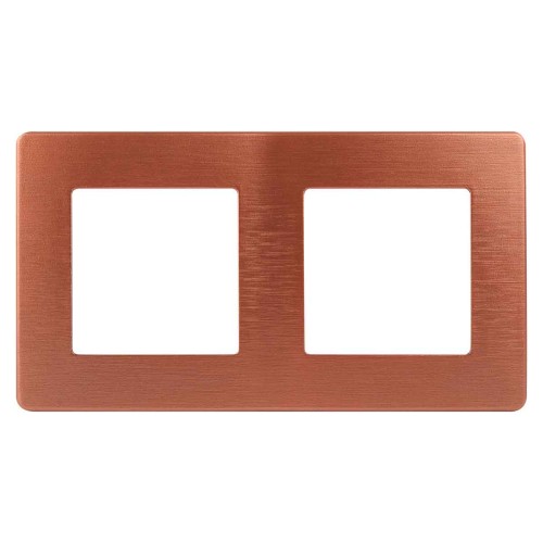 Рамка 2-постовая ЭРА 12 сатин медь 12-5102-14 Б0052517, купить в Минске по самой низкой цене