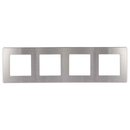 Рамка 4-постовая ЭРА 12 сатин алюминий 12-5104-03 Б0052531, купить в Минске по самой низкой цене