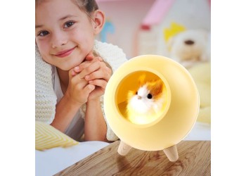 Светильник-ночник ЭРА Хомяк желтый NLED-468-1W-Y Б0052815