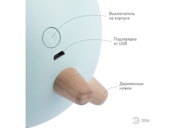 Светильник-ночник ЭРА Хомяк зеленый NLED-468-1W-GR Б0052817