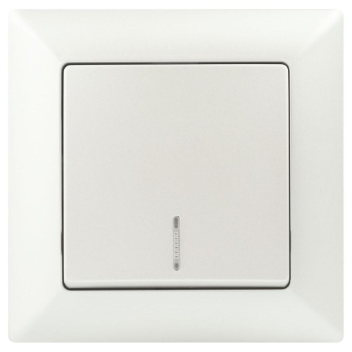 Выключатель одноклавишный ЭРА Intro Solo 10A 250V с подсветкой перламутровый 4-102-06 Б0053568, купить в Минске по самой низкой цене