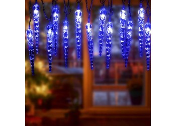 Светодиодная гирлянда ЭРА нить Сосульки 220V постоянный синий ЕGNIG - IC Б0055995