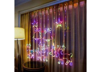 Светодиодная гирлянда ЭРА занавес Новый год 220V динамичный мультиколор ЕGNIG - NY Б0055998