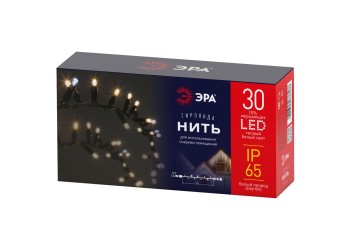 Уличная светодиодная гирлянда ЭРА нить 220V мерцающий теплый белый свет ERAPS-WK3 Б0056014