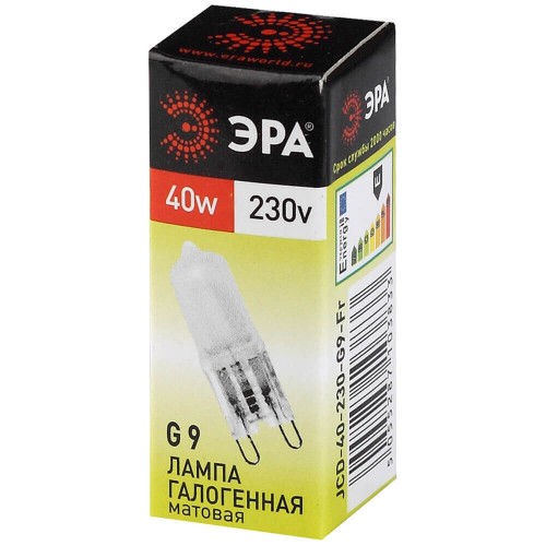 Лампа галогенная ЭРА G9 40W 2700K матовая G9-JCD-40-230V-FR C0027368, купить в Минске по самой низкой цене
