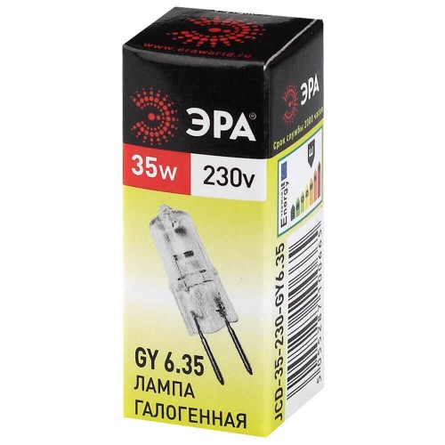 Лампа галогенная ЭРА GY6.35 35W 2700K прозрачная GY6.35-JCD-35W-230V C0027373, купить в Минске по самой низкой цене