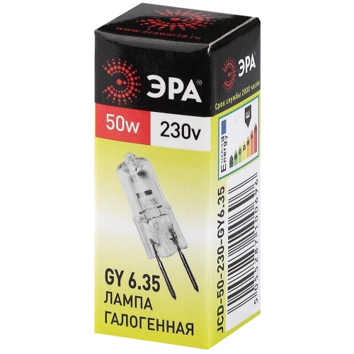 Лампа галогенная ЭРА GY6.35 50W 2700K прозрачная GY6.35-JCD-50W-230V C0027374, купить в Минске по самой низкой цене