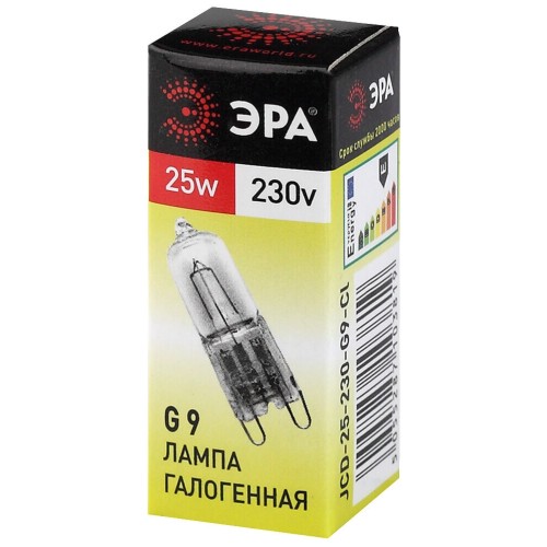Лампа галогенная ЭРА G9 25W 3000K прозрачная G9-JCD-25-230V-CL C0027376, купить в Минске по самой низкой цене
