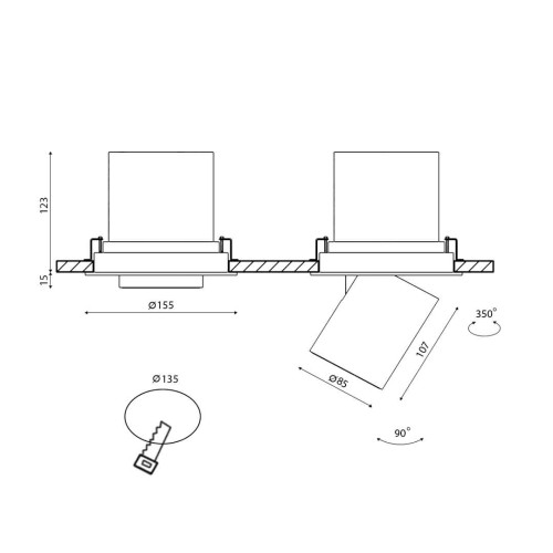 Встраиваемый светодиодный спот DesignLed SPL-R1-25-NW 003437, купить в Минске по самой низкой цене