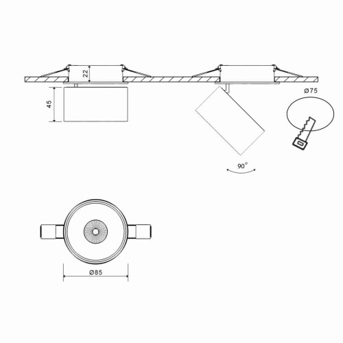Встраиваемый светодиодный спот DesignLed GW-8001S-9-WH-WW 004890, купить в Минске по самой низкой цене