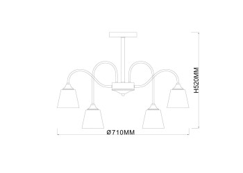 Подвесная люстра Escada Cobra 1147/6P