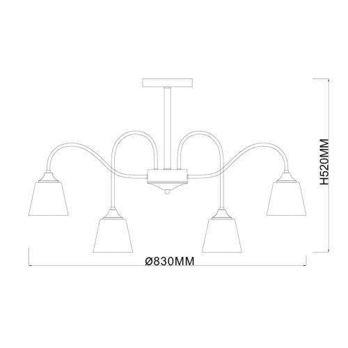 Подвесная люстра Escada Cobra 1147/8P, купить в Минске по самой низкой цене