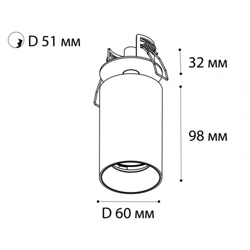 Встраиваемый спот Italline Danny FR black, купить в Минске по самой низкой цене