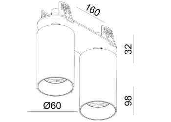 Встраиваемый спот Italline DANNY FR2 white