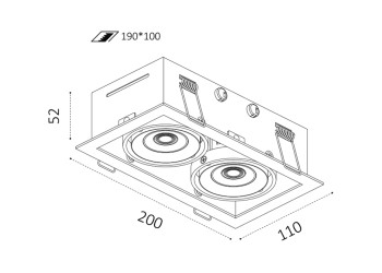 Встраиваемый светодиодный светильник Italline DL 3033 white 4000K