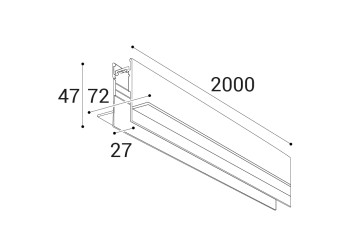 Шинопровод встраиваемый магнитный Italline Atom IT012-5030 black