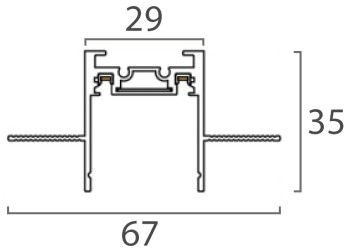 Шинопровод магнитный встраиваемый Italline Kreator IT09-9021 black tube
