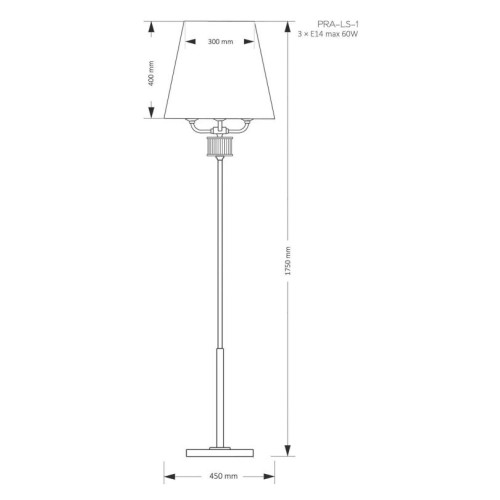 Напольный светильник KUTEK MOOD Prato PRA-LS-1(N), купить в Минске по самой низкой цене