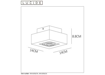 Потолочный светильник Lucide Xirax 09119/06/30