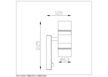 Уличный настенный светодиодный светильник Lucide Arne-Led 14866/10/12