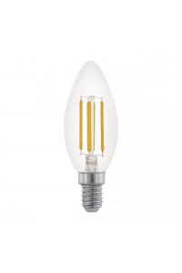 Лампа светодиодная филаментная диммируемая Eglo E14 3,5W 2700К прозрачная 11704