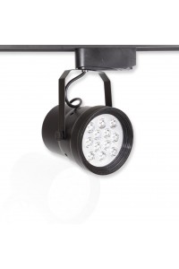Трековый светодиодный светильник Track-08 (220V, черный корпус, 12W, однофазный) 11630