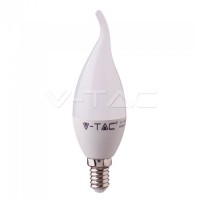 Светодиодная лампа V-TAC 6 ВТ, 470LM, пламя свечи, Е14, 6400К