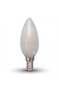 Филаментная лампа диммируемая V-TAC 4 ВТ, 350LM, свеча, матовая, Е14, 2700К