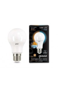 Светодиодная лампа Gauss LED A60 10W E27 930lm 2700K/4100K CTC 1/10/50