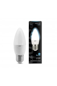 Светодиодная лампа Gauss LED С37 E27 6.5W 550lm 4100К 1/10/50