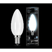 Светодиодная лампа Gauss LED Filament С37 OPAL E14 5W 450lm 4100К 1/10/50