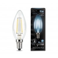 Светодиодная лампа Gauss LED Filament С37 E14 9W 710lm 4100К 1/10/50