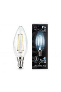 Светодиодная лампа Gauss LED Filament С37 E14 9W 710lm 4100К 1/10/50