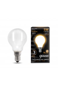 Светодиодная лампа Gauss LED Filament G45 OPAL E14 5W 420lm 2700K 1/10/50